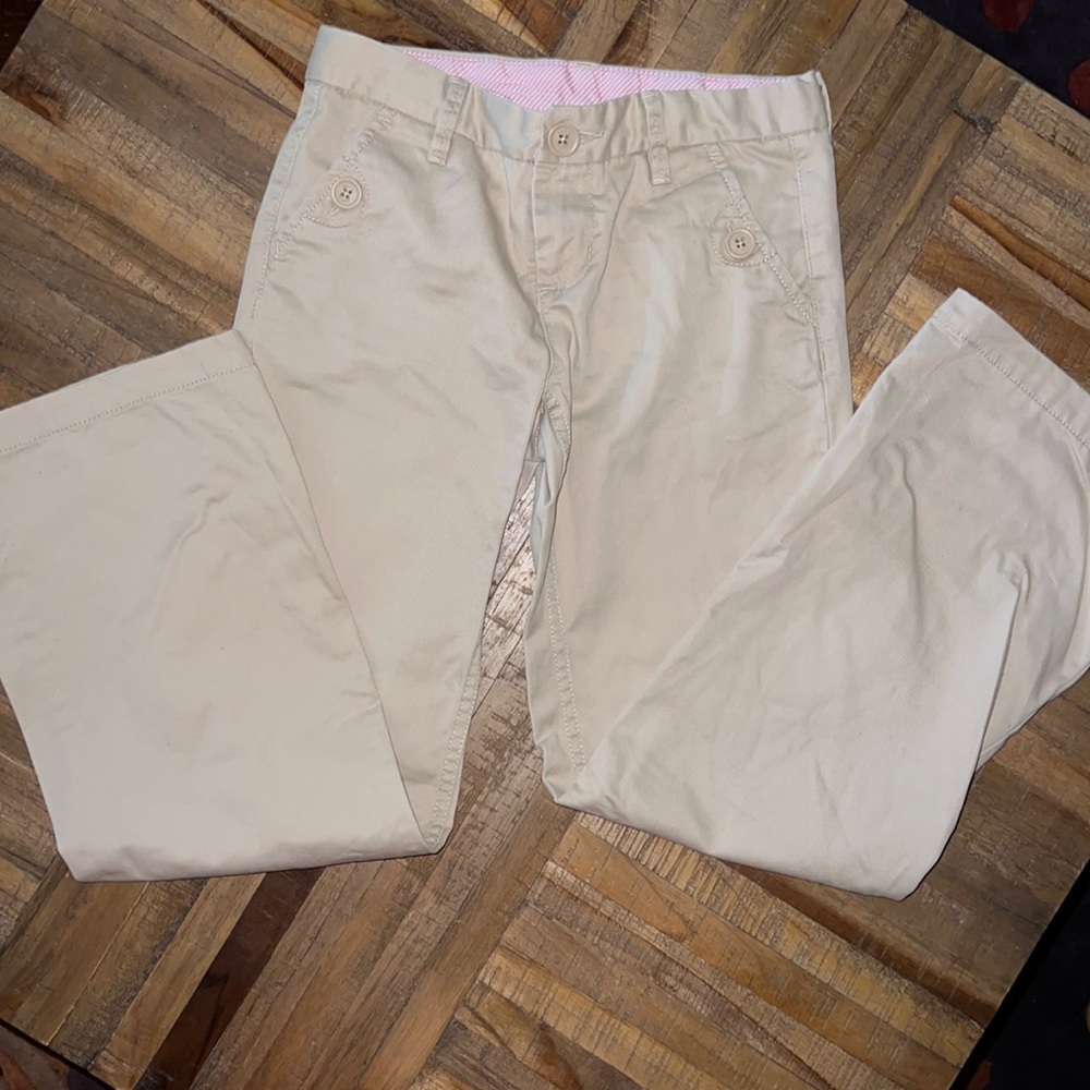 GAP girls 10 khaki pants with buttoned pockets - Picture 2 of 6